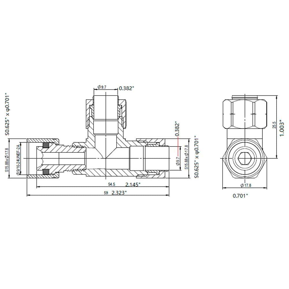 Everbilt 3/8 in. OD Compression Brass Tee Fitting (2)