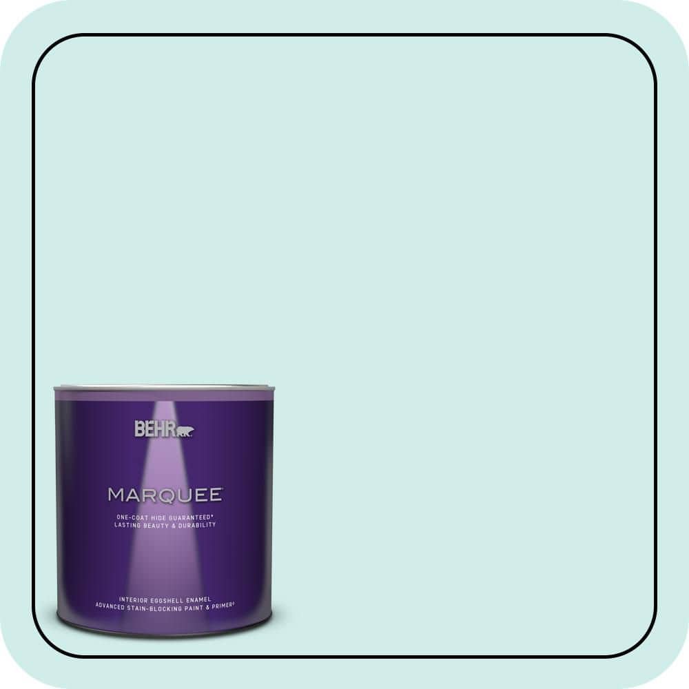 BEHR MARQUEE 1 qt. #510C-1 Ionic Sky Eggshell Enamel Interior Paint & Primer