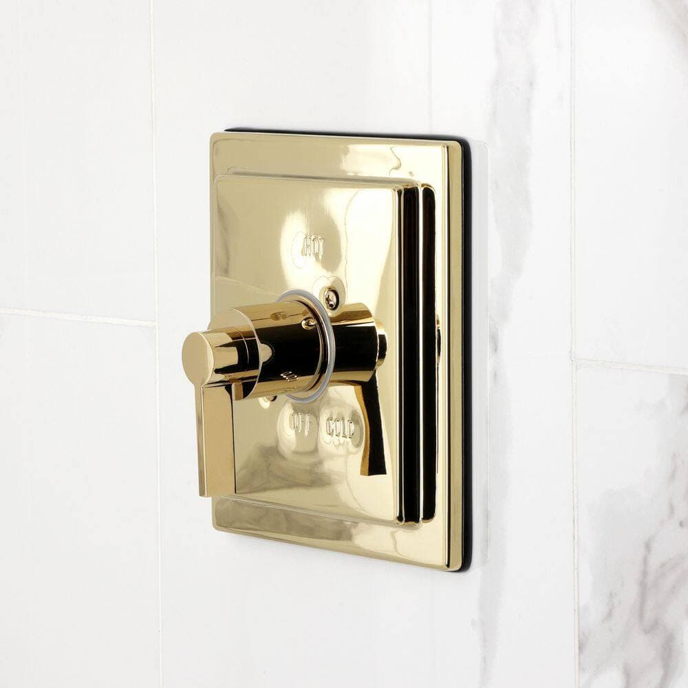 Kingston Brass NuvoFusion 1-Handle 1-Spray Tub and Shower Faucet 1.8 GPM in Polished Brass (3)