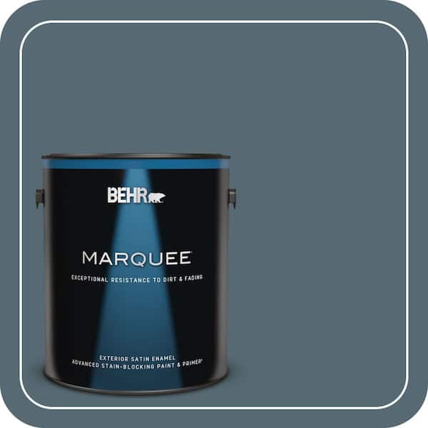 BEHR MARQUEE 1 gal. #540F-6 Distance Satin Enamel Exterior Paint & Primer (2)