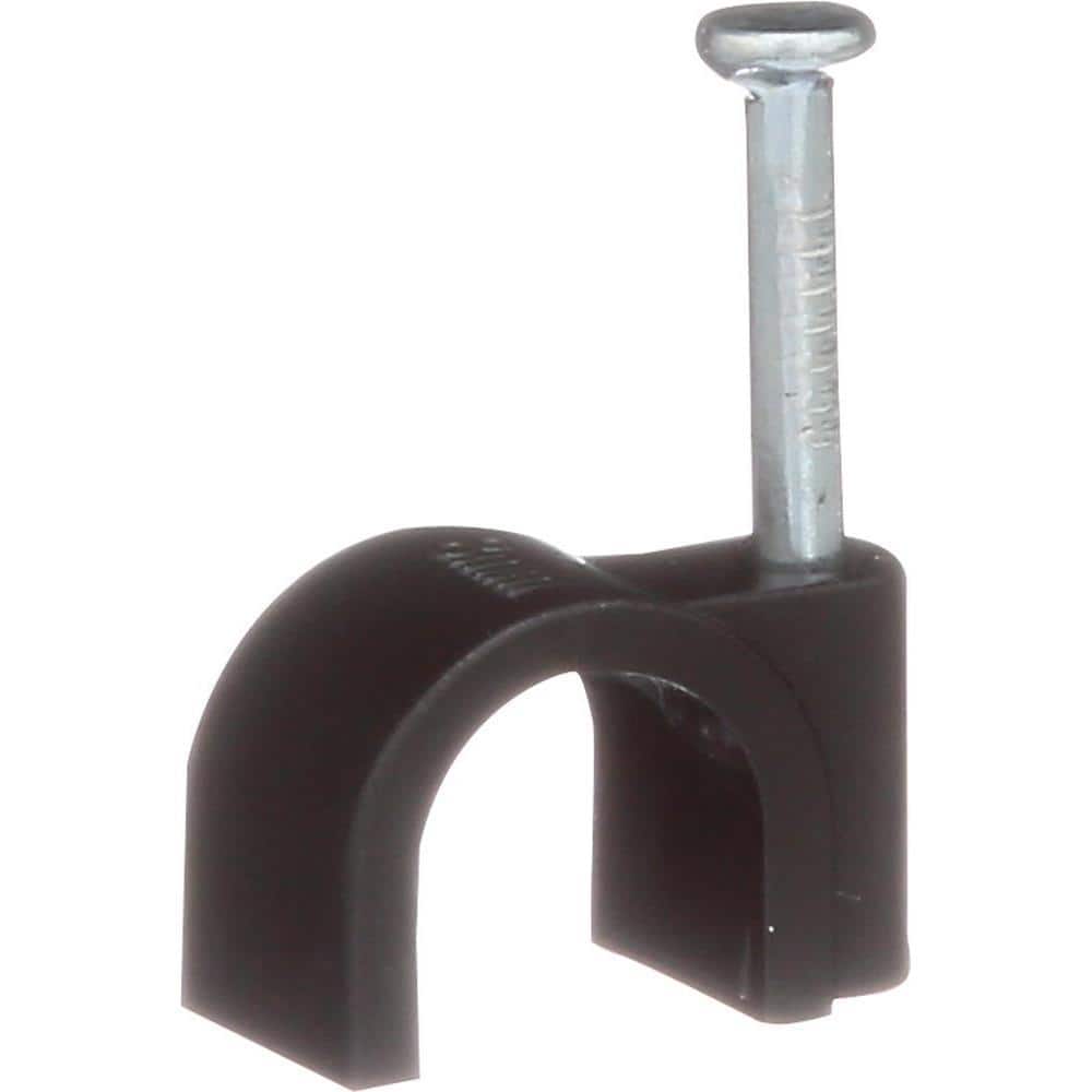 Zenith 20-Piece Nail-In Coaxial Clips, Black