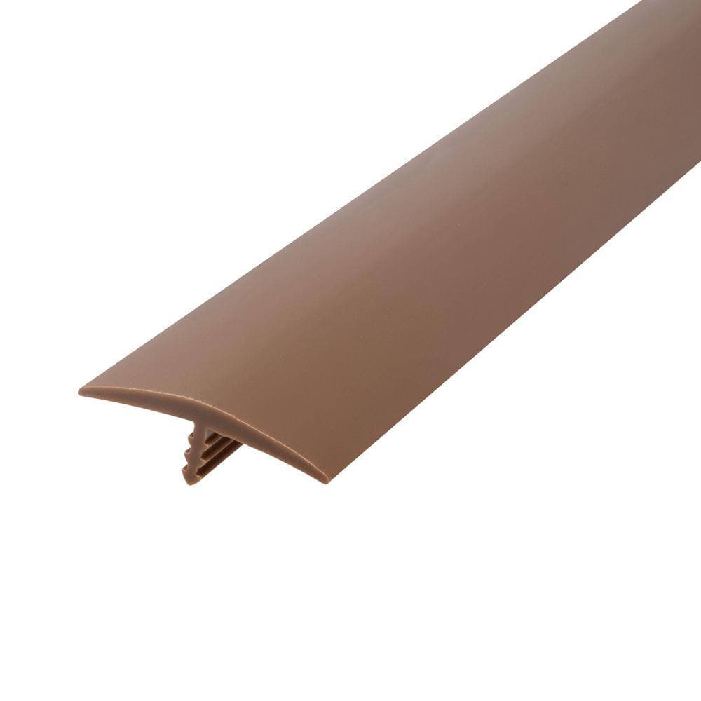 Outwater 1-1/4 in. Tan Flexible Polyethylene Center Barb Hobbyist Pack Bumper Tee Moulding Edging 12 ft. long Coil (1)