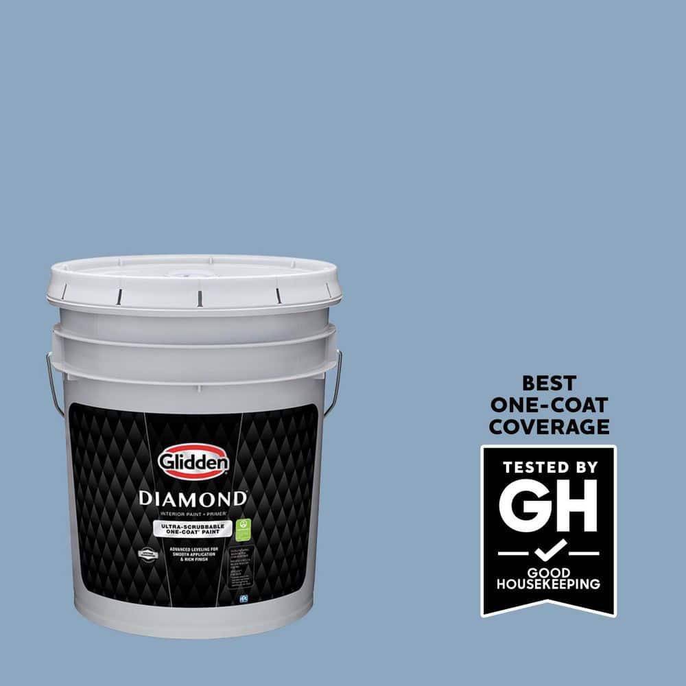 Glidden Diamond 5 gal. PPG1160-4 Kaleidoscope Satin Interior Paint with Primer