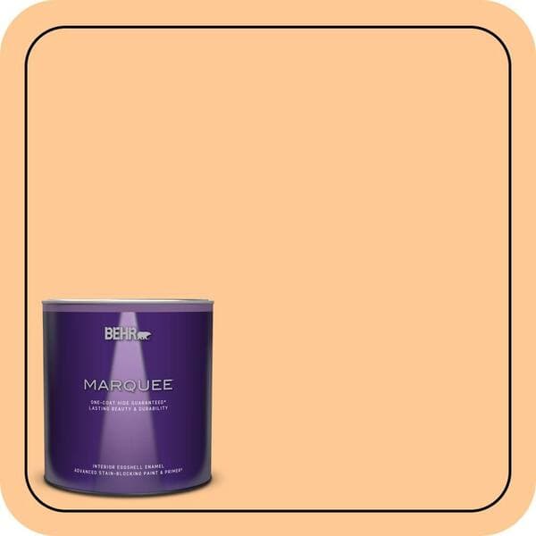 BEHR PREMIUM PLUS #280B-4 Apricot Light Enamel Interior Stain-Blocking Paint and Primer (3)