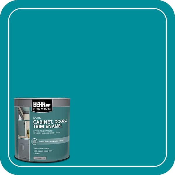 BEHR PREMIUM 1 qt. #P470-6 Bella Vista Satin Enamel Interior/Exterior Cabinet, Door & Trim Paint (2)