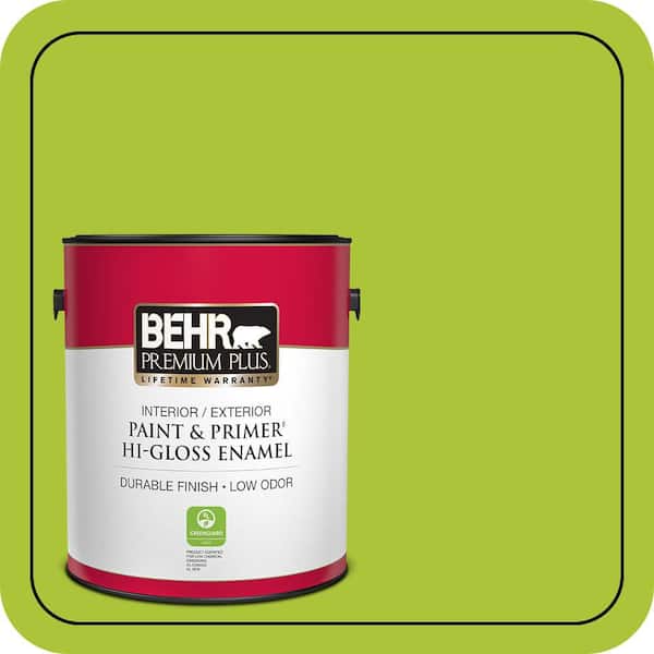 BEHR PREMIUM PLUS #410B-6 Crisp Green Interior/Exterior Paint & Primer Color Sample (4)