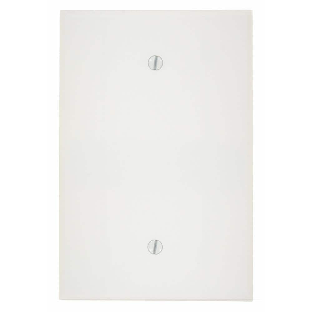 Leviton 1-Gang White Blank Plate Plastic Jumbo/Oversized Wall Plate (1-Pack) 88114