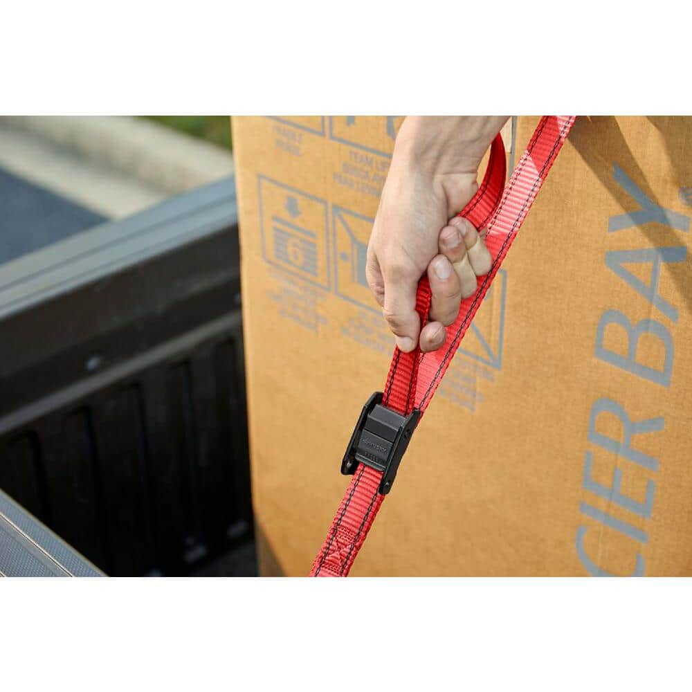 Husky 10 ft. x 1 in. Cam Buckle Tie-Down Straps with S-Hook (4-Pack) (3)