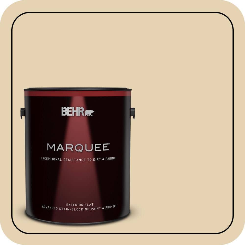 BEHR MARQUEE 1 gal. #S310-2 Journal White Flat Exterior Paint & Primer