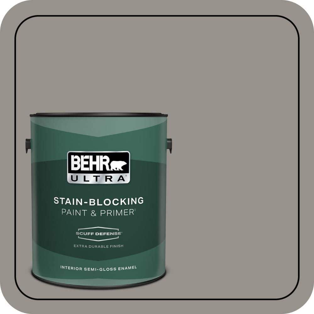 BEHR ULTRA 1 gal. #PPU18-16 Elephant Skin Extra Durable Semi-Gloss Enamel Interior Paint & Primer
