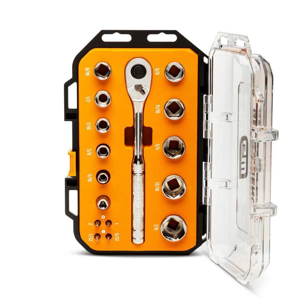 GEARWRENCH 3/8 in. Drive 72-Tooth 6-Point SAE Mechanics Tool Set (16-Piece) (3)
