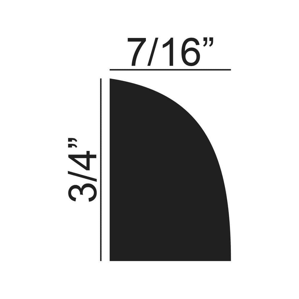 American Pro Decor WM 127 - 3/4 in. x 7/16 in. x 96 in. Polystyrene Shoe Base Moulding 48 Lineal Feet (6-Pack) (3)