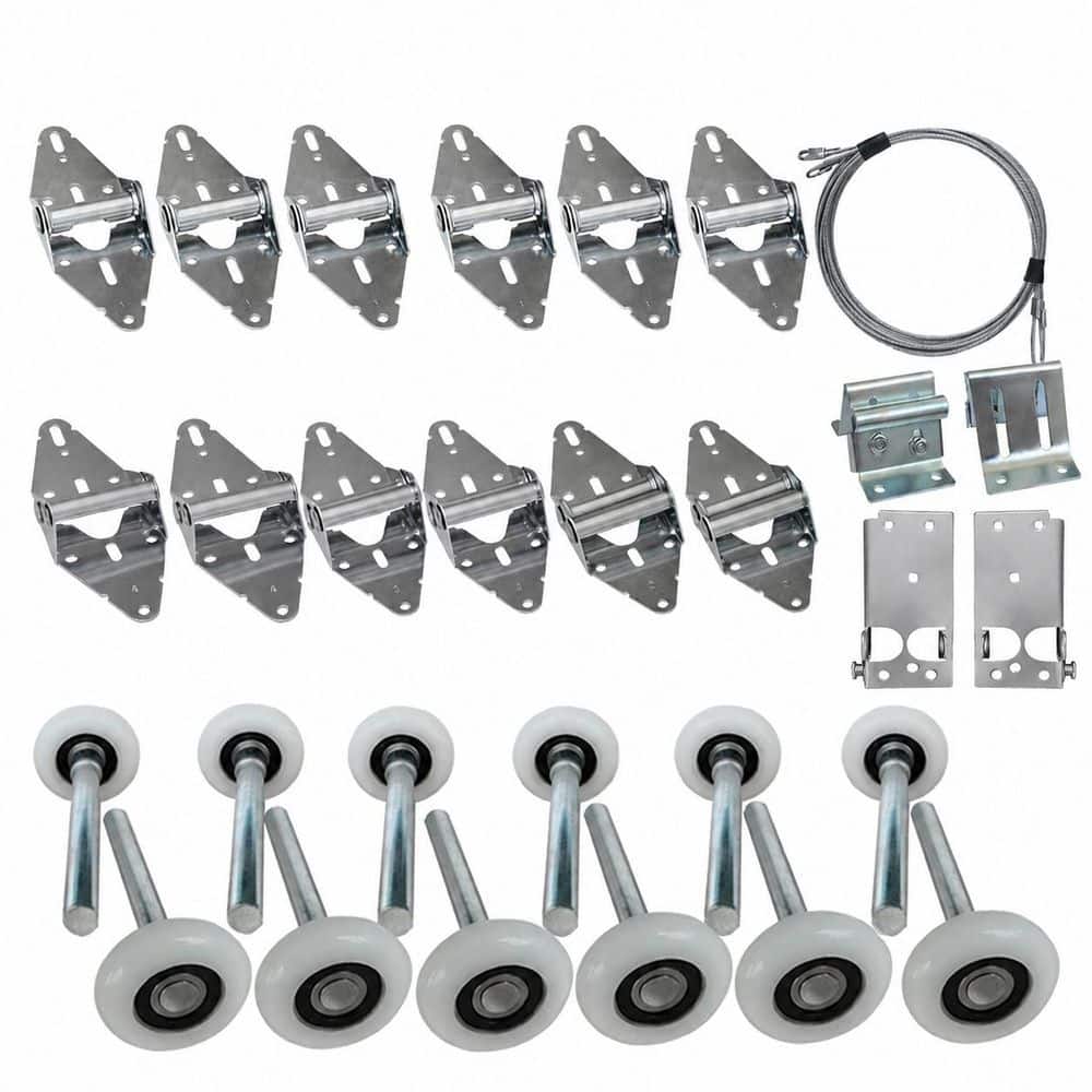 Unbranded 2 in. Flat Round Reinforced Nylon Sealed Bearing Quiet Garage Door Roller Assembly for 8 ft. Door Kit (1)