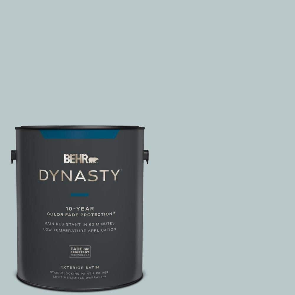 BEHR DYNASTY 1 Gal. #N470-2A Dusted Blue Satin Enamel Exterior Stain-Blocking Paint and Primer