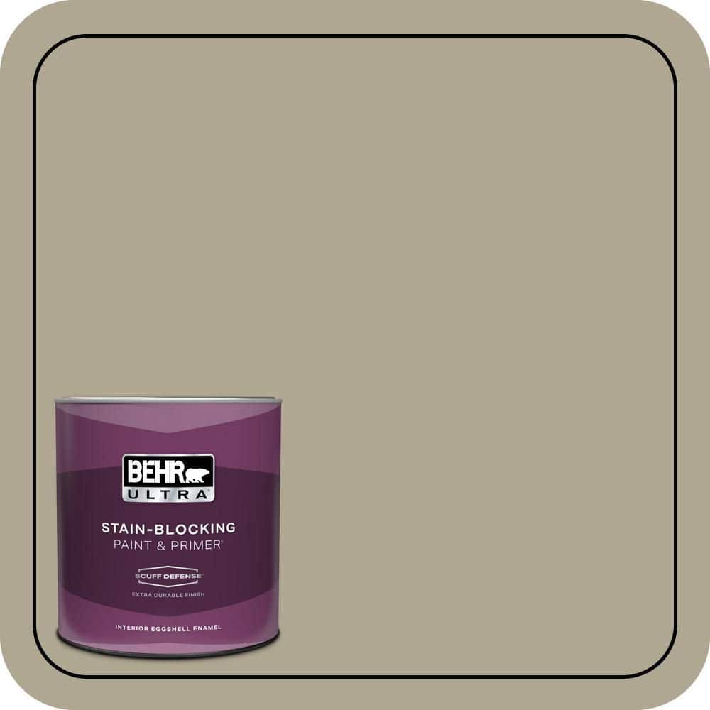BEHR ULTRA 1 qt. #PPU8-19 Stone Walls Extra Durable Eggshell Enamel Interior Paint & Primer