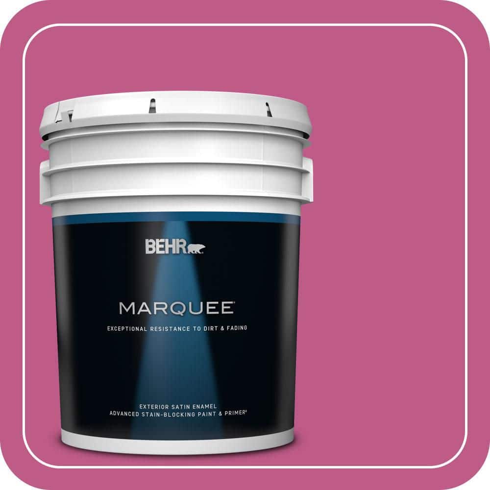 BEHR MARQUEE 5 gal. #P120-5 Beauty Queen Satin Enamel Exterior Paint & Primer