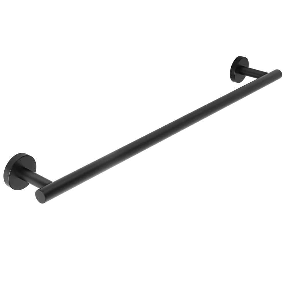 Unbranded 24 in. Wall Mount Towel Bar Bathroom Rod Rack Hanger Holder in Matte Black SUS304 Stainless Steel Rust
