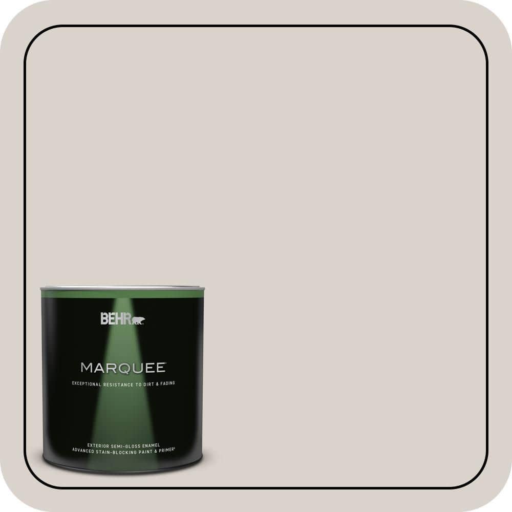 BEHR MARQUEE 1 qt. #PWN-72 Baked Biscotti Semi-Gloss Enamel Exterior Paint & Primer