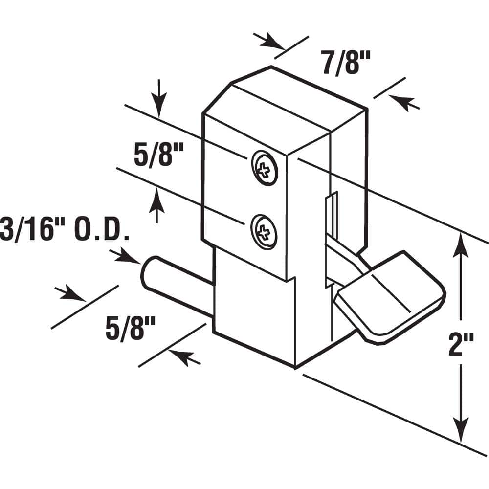 Prime-Line White, Step-on Sliding Patio Door Lock (2)