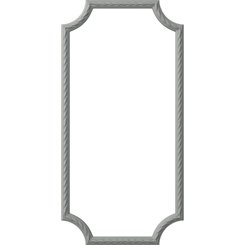 Ekena Millwork 24 in. W x 48 in. H Unfinished Polyurethane Reeded Acanthus Leaf Panel Moulding Kit (Single Panel) (1)