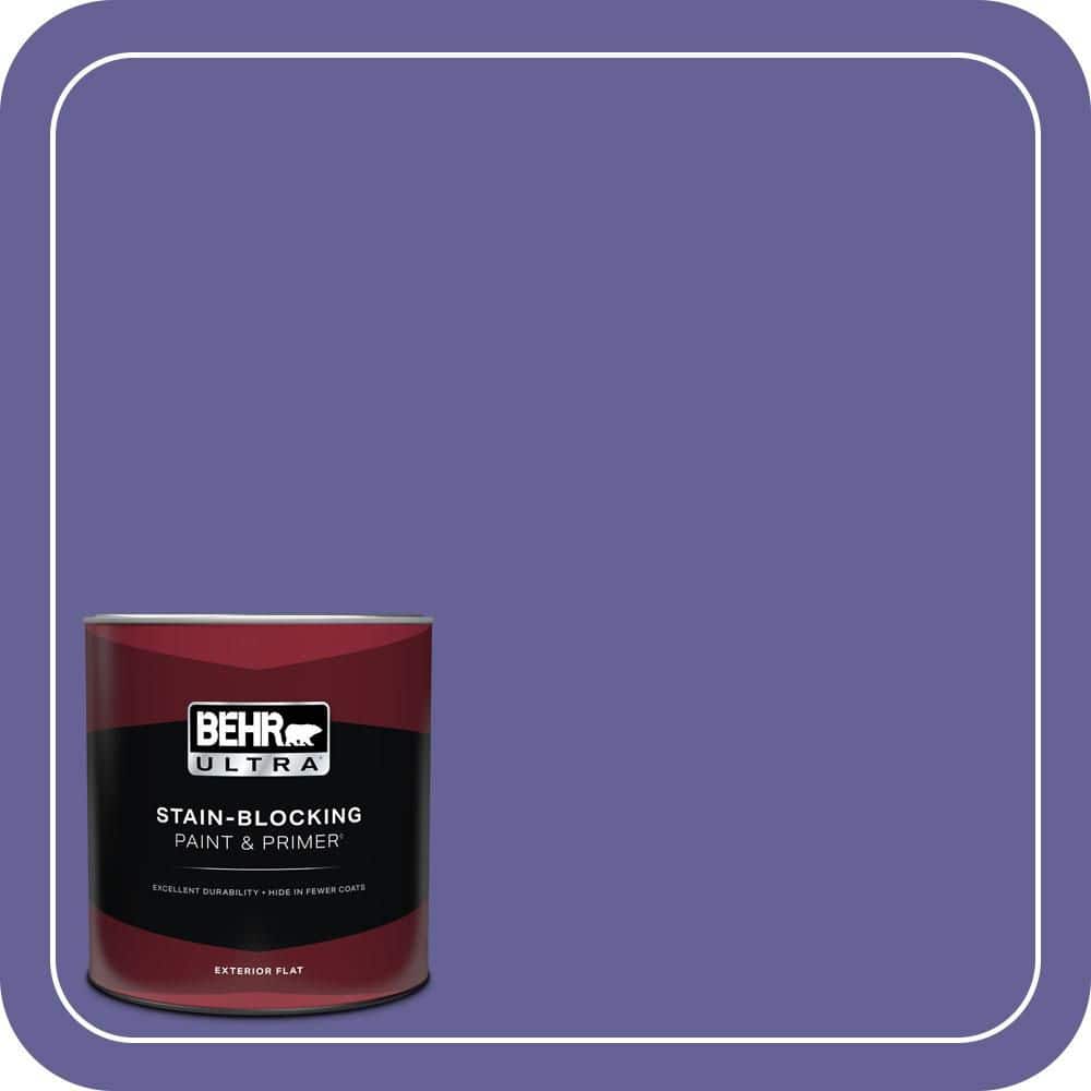 BEHR ULTRA 1 qt. #T15-13 Prime Purple Flat Exterior Paint & Primer
