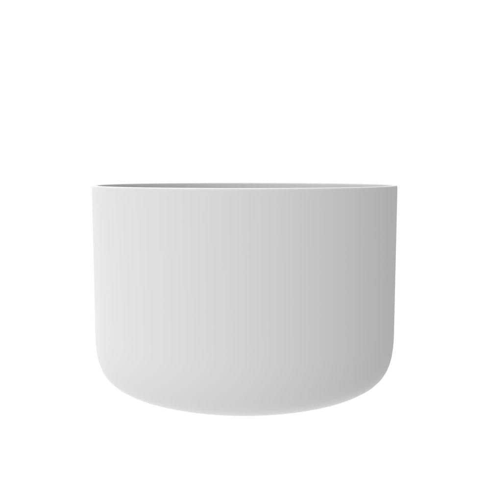 castellousa Modern 41" x 41" Round Deep Soaking White Solid Surface Bathtub With Stool in White (1)