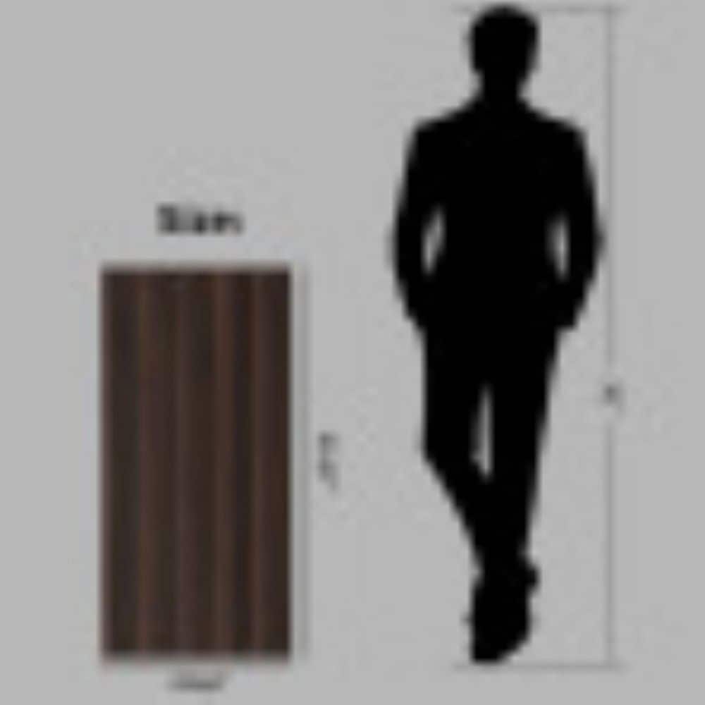 Unbranded 0.86 in. x 2 ft. x 3.75 ft. Dark Walnut Wood Slat Acoustic Panels-3D Fluted Sound Absorbing Panel (4-Pack) (2)