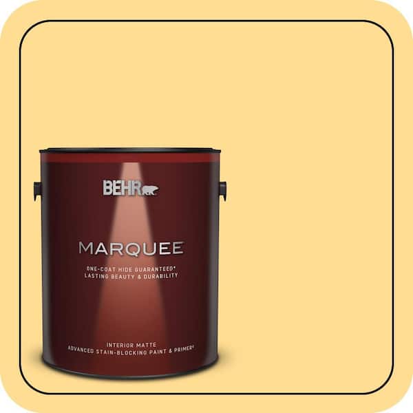 BEHR PREMIUM PLUS #320B-4 Lemon Pound Cake Enamel Low Odor & Primer (3)