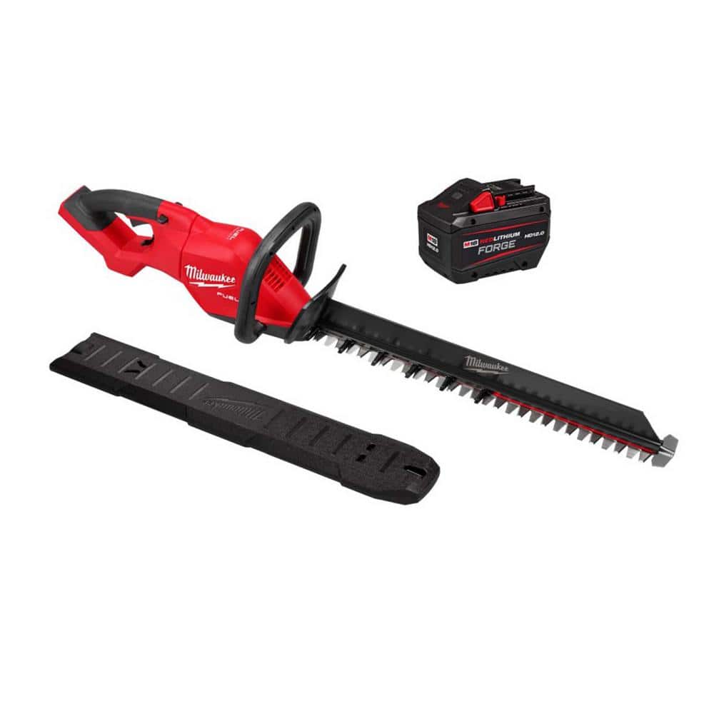 Milwaukee M18 FUEL 18V 24 in. Brushless Cordless Battery Powered Hedge Trimmer with (1) 12.0 Ah FORGE Battery