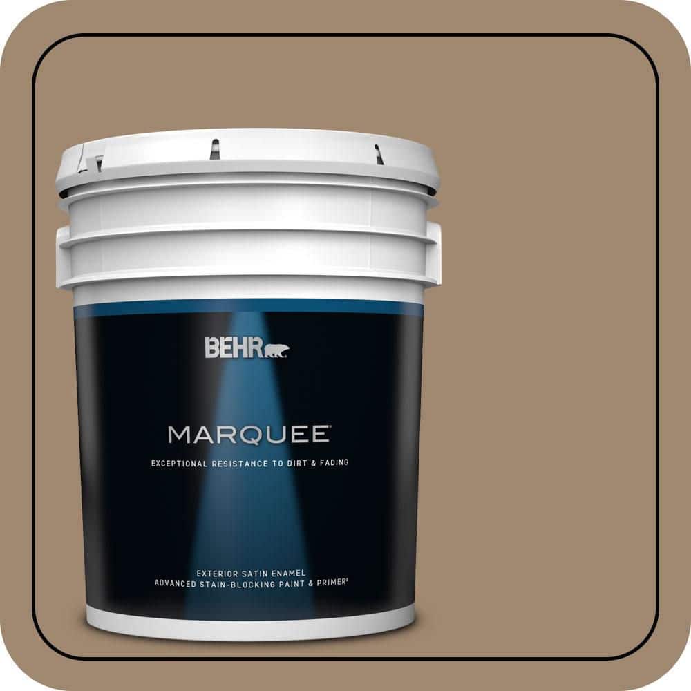 BEHR MARQUEE 5 gal. #700D-5 Toffee Crunch Satin Enamel Exterior Paint & Primer
