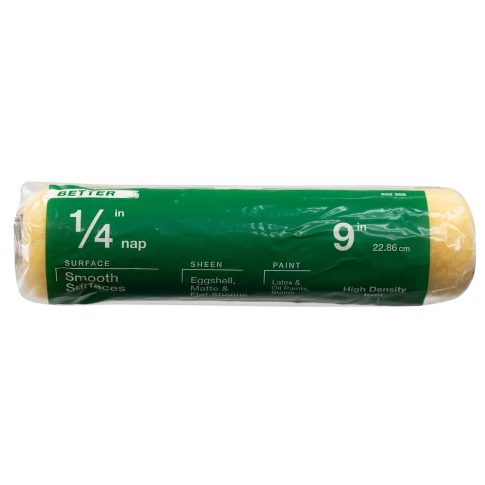 PRIVATE BRAND UNBRANDED Better 9 in. x 1/4 in. High Density Knit Paint Roller Cover
