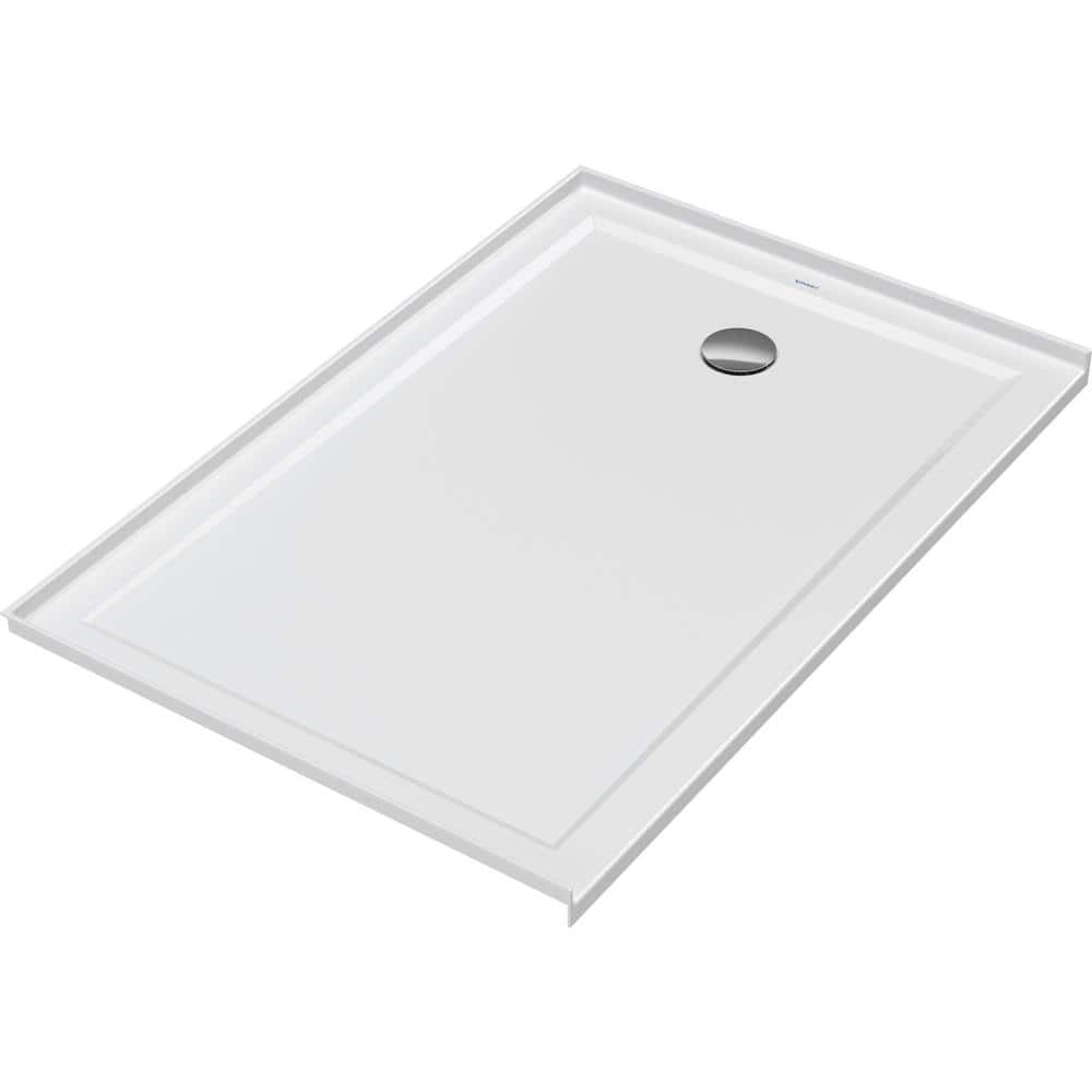 Duravit Architec 60 in. L 36 in. W Alcove Shower Pan Base with Drain
