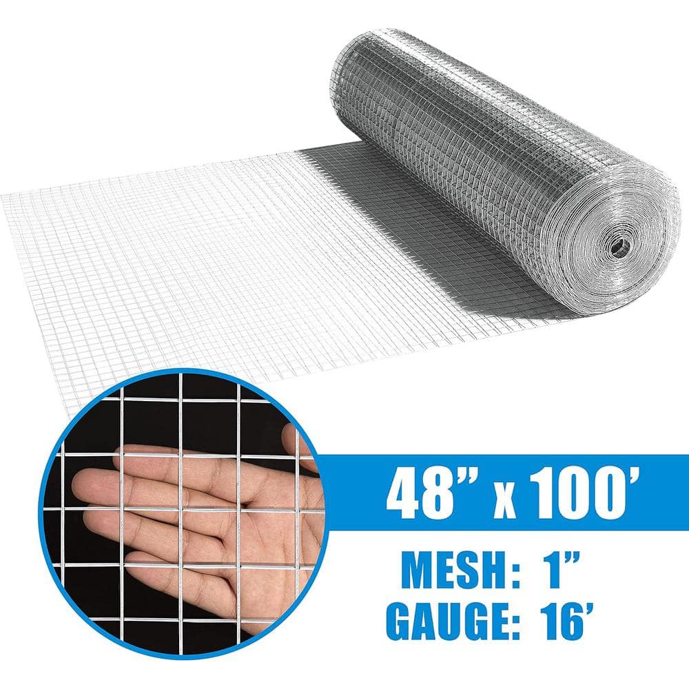 Fencer Wire 4 ft. x 100 ft. 16-Gauge Welded Wire Fence with 1 in. x 1 in. Mesh (3)