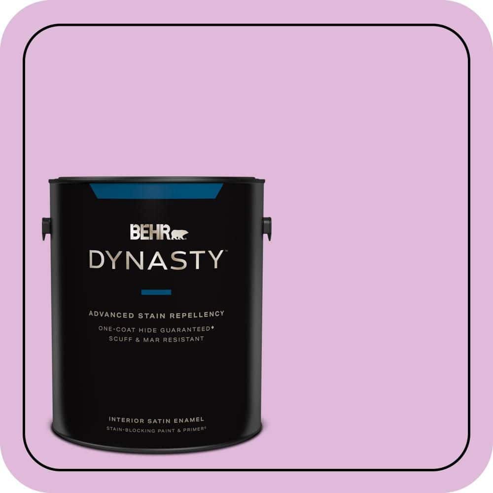 BEHR DYNASTY 1 gal. #670A-3 Posies Satin Enamel Interior Stain-Blocking Paint & Primer