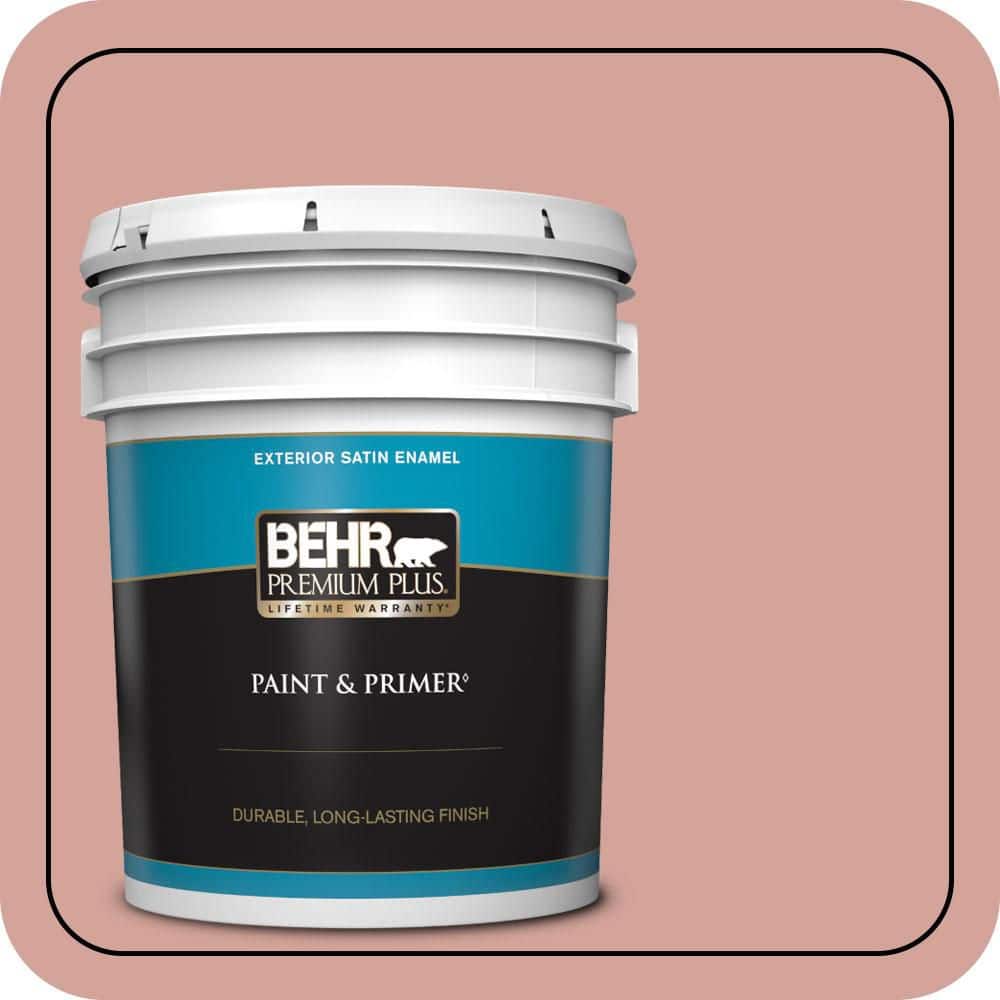 BEHR PREMIUM PLUS 5 gal. #S160-3 Bubble Shell Satin Enamel Exterior Paint & Primer