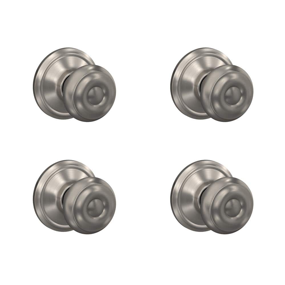 Schlage Georgian Satin Nickel Passage Hall/Closet Door Knob (4-Pack)