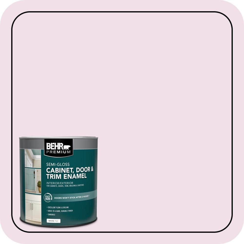 BEHR PREMIUM 1 qt. #M120-1 Pink Proposal Semi-Gloss Enamel Interior/Exterior Cabinet, Door & Trim Paint