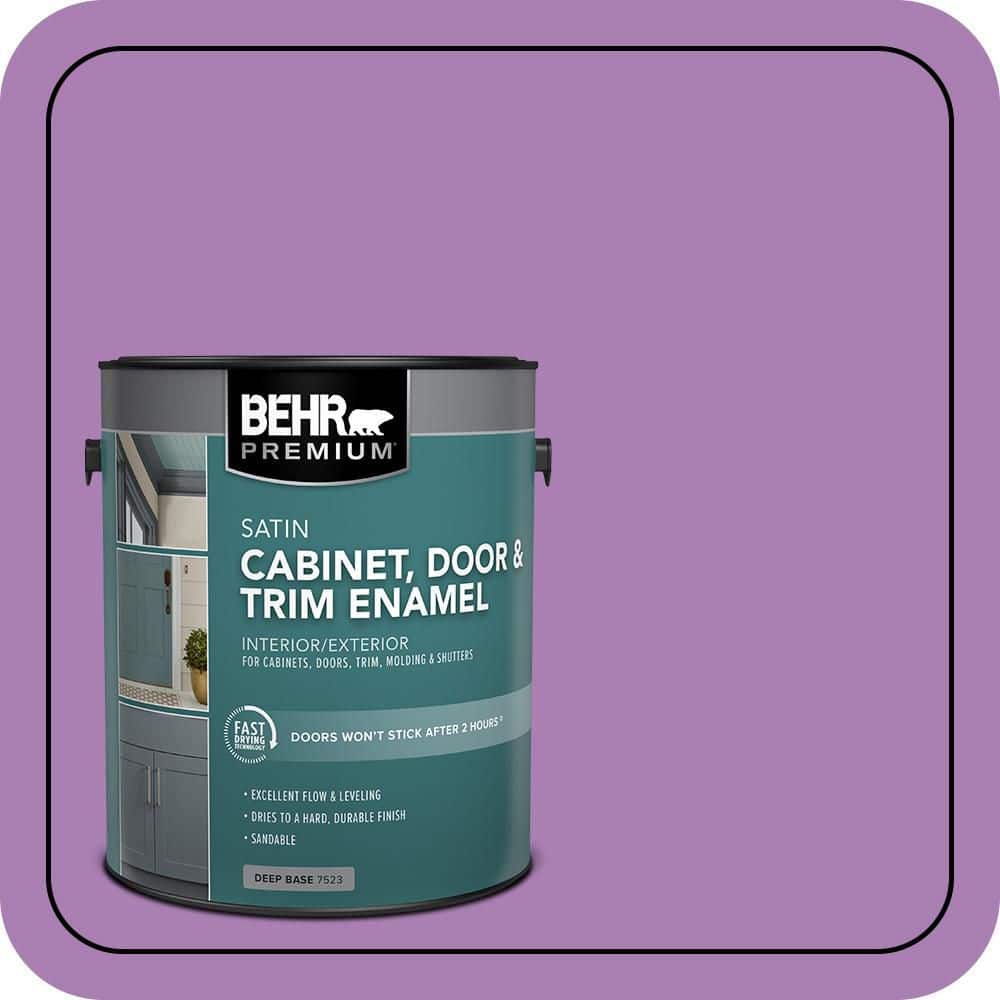 BEHR PREMIUM 1 gal. #P100-5 I Heart Potion Satin Enamel Interior/Exterior Cabinet, Door & Trim Paint (1)