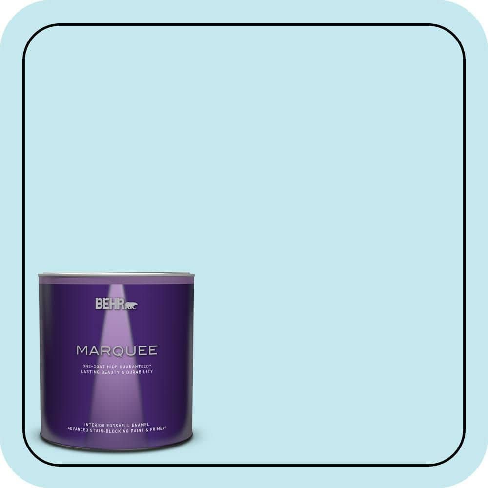 BEHR MARQUEE 1 qt. #P480-1 Niagara Mist Eggshell Enamel Interior Paint & Primer