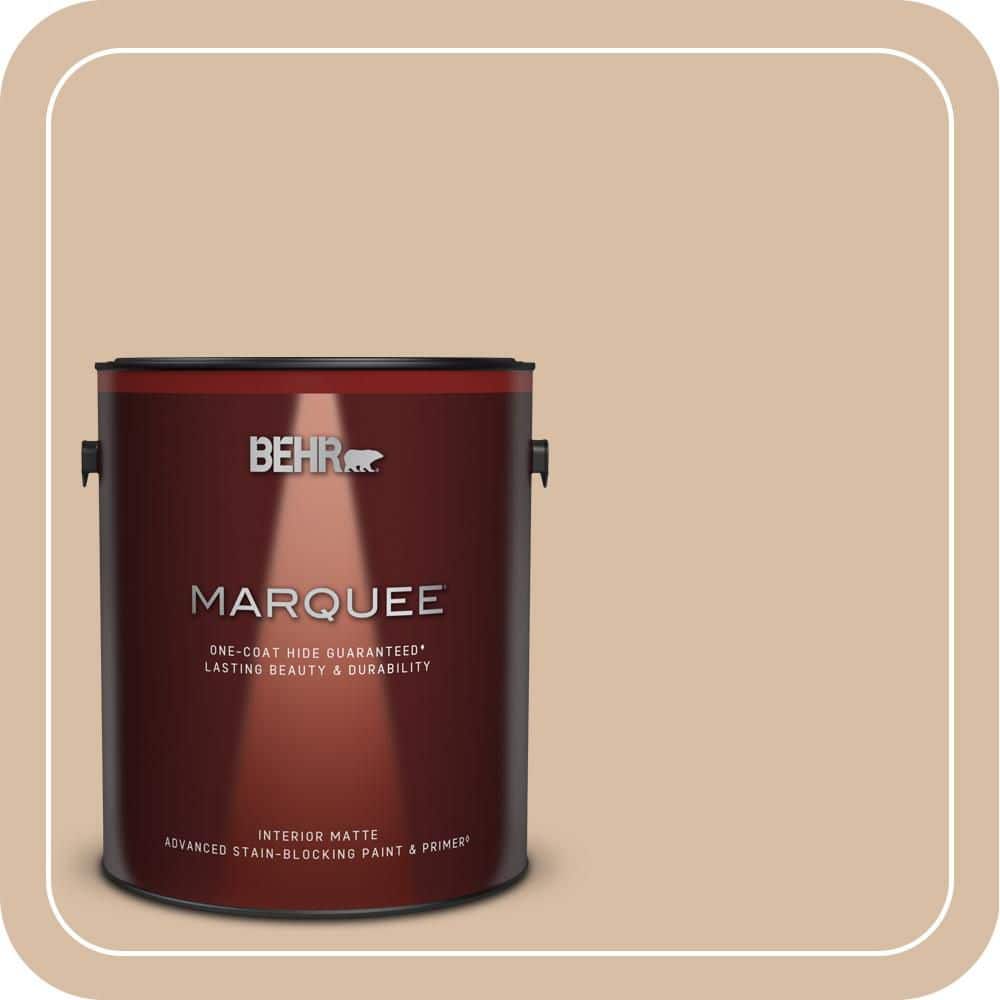 BEHR MARQUEE 1 gal. #PPH-15 Nut Flavor One-Coat Hide Matte Interior Paint & Primer