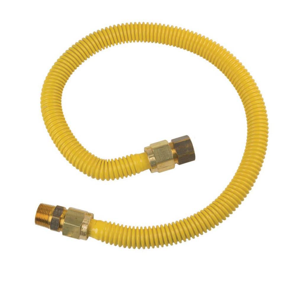 BrassCraft ProCoat 3/4 in. FIP x 3/4 in. MIP (1/2 in. FIP Tap) x 36 in. Stainless Steel Gas Connector 7/8 in. O. D. (255,900 BTU) (1)