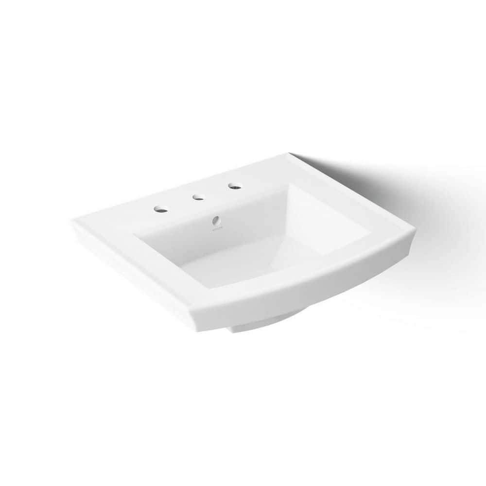 KOHLER Archer 24 in. x 24 in. Pedestal Bathroom Sink in White Vitreous China (2)