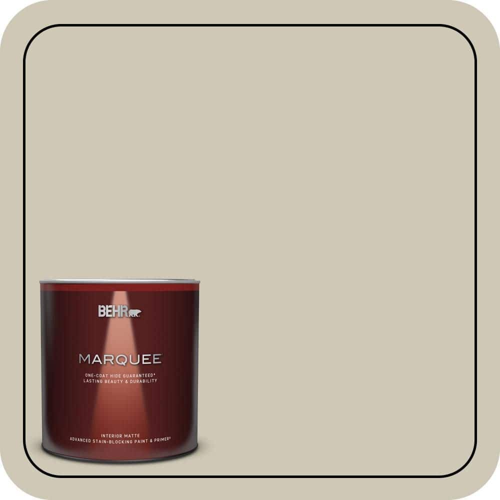BEHR MARQUEE 1 qt. #PPU8-16 Coliseum Marble One-Coat Hide Matte Interior Paint & Primer