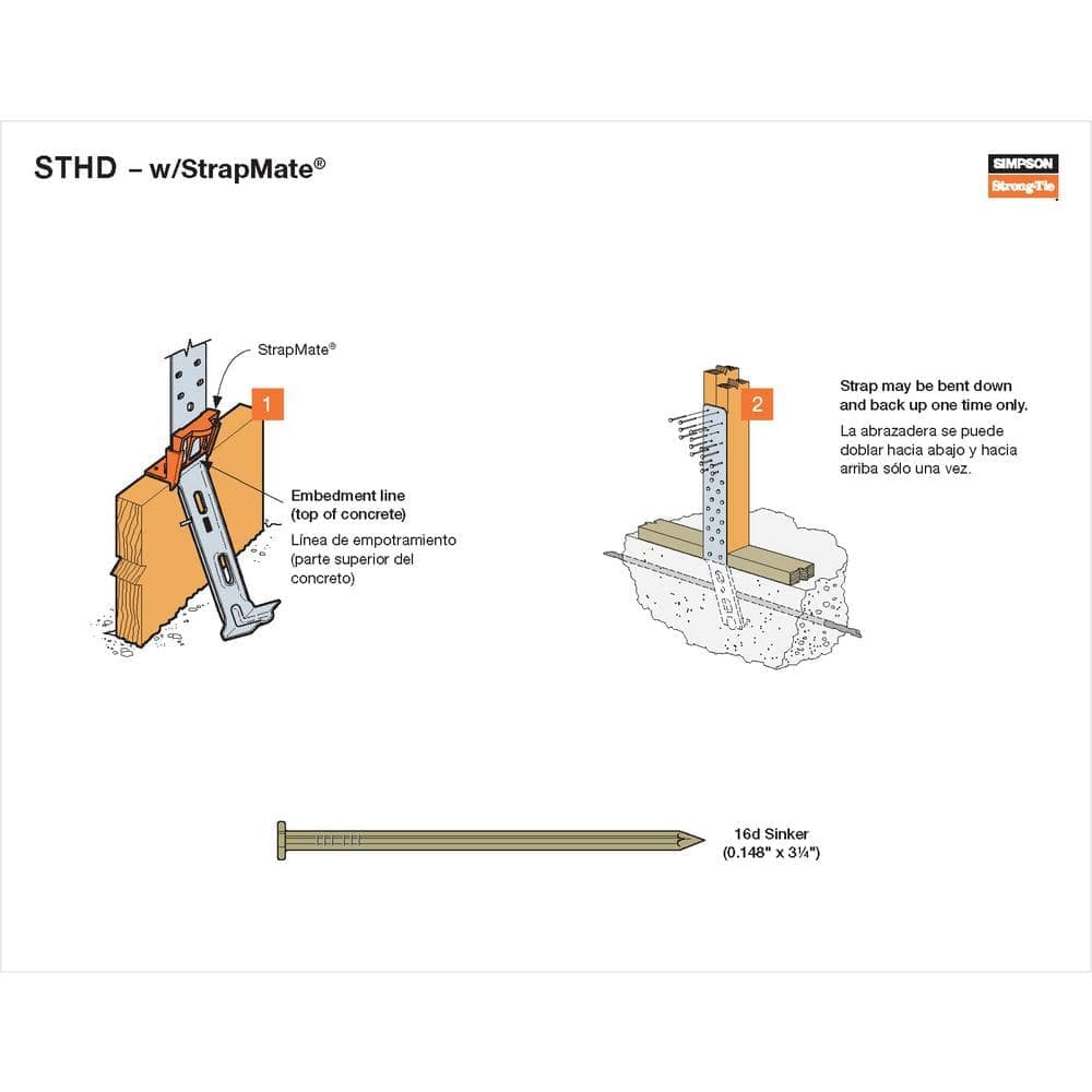 Simpson Strong-Tie STHD 26-1/8 in. 12-Gauge Galvanized Strap-Tie Holdown (2)