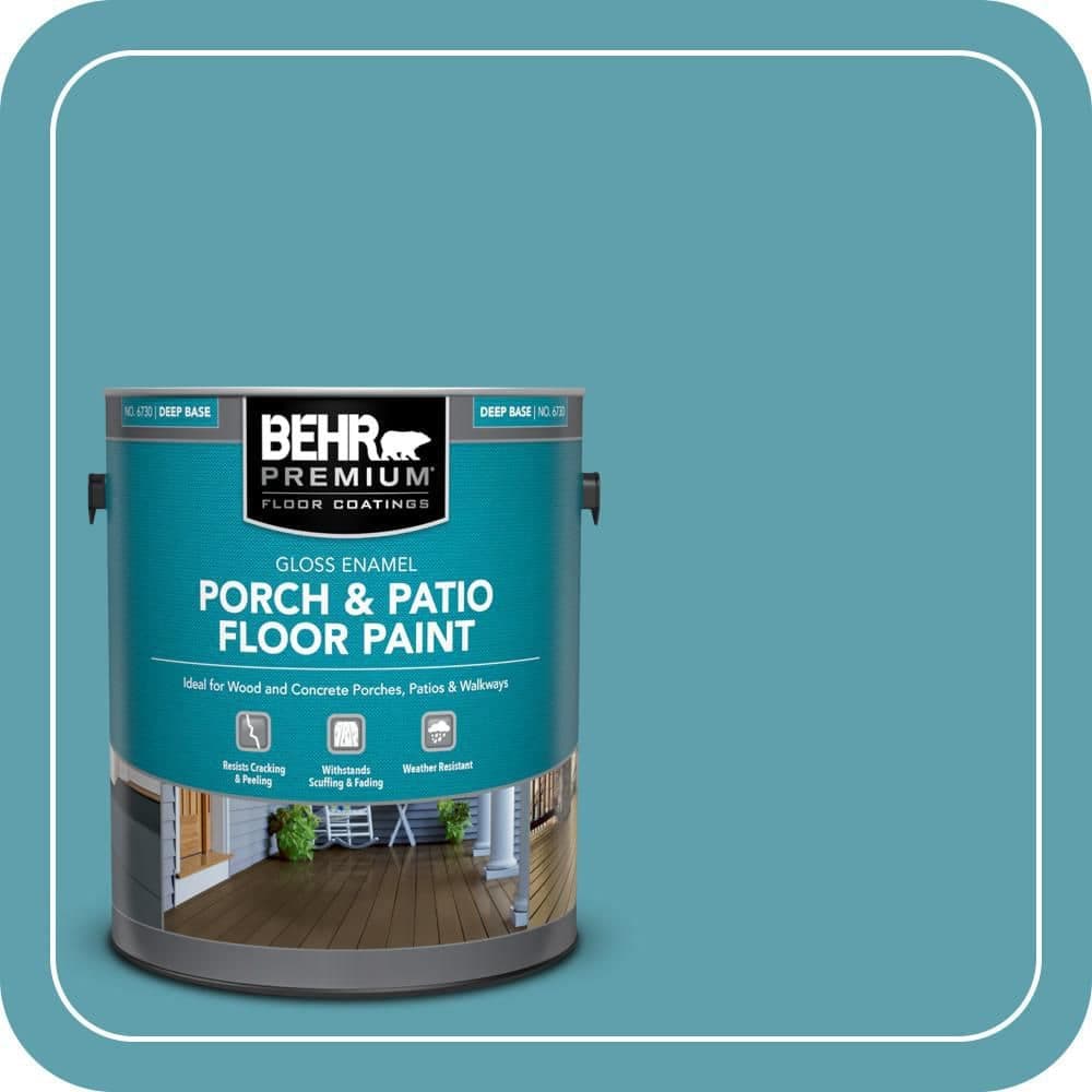 BEHR PREMIUM 1 gal. #BIC-53 Turquoise Gloss Enamel Interior/Exterior Porch and Patio Floor Paint