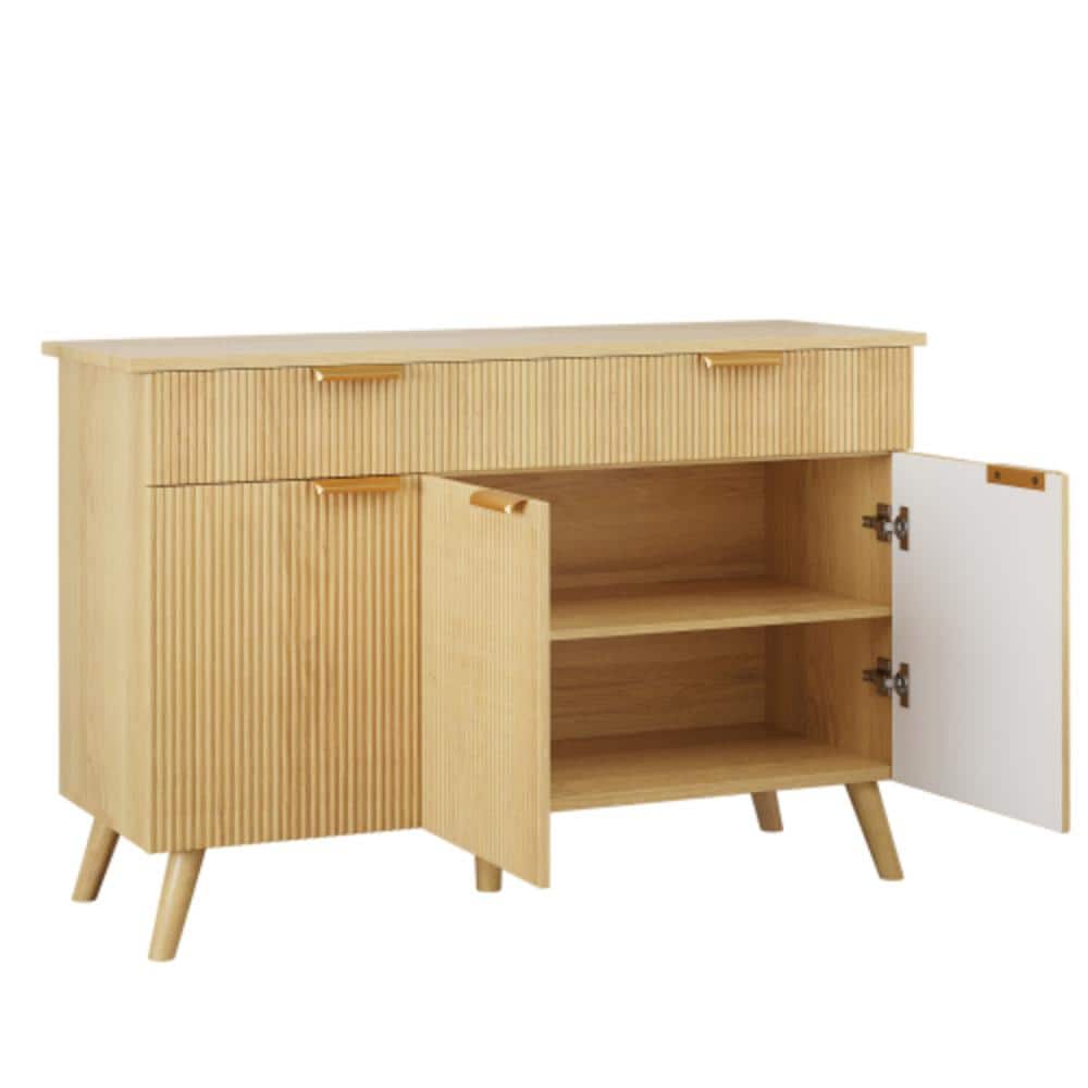 Unbranded 47.2 in. W x 15.7 in. D x 30.7 in. H Bathroom Brown Linen Cabinet (1)
