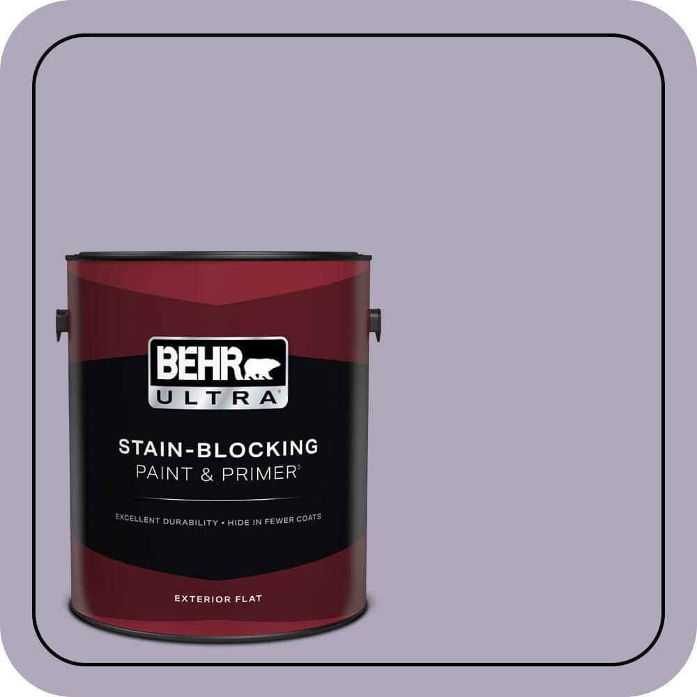 BEHR ULTRA 1 gal. #650E-3 Plum Blossom Flat Exterior Paint & Primer