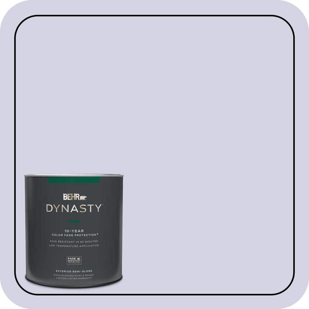 BEHR DYNASTY 1 qt. #PPU16-08 Hint of Violet Semi-Gloss Exterior Stain-Blocking Paint & Primer