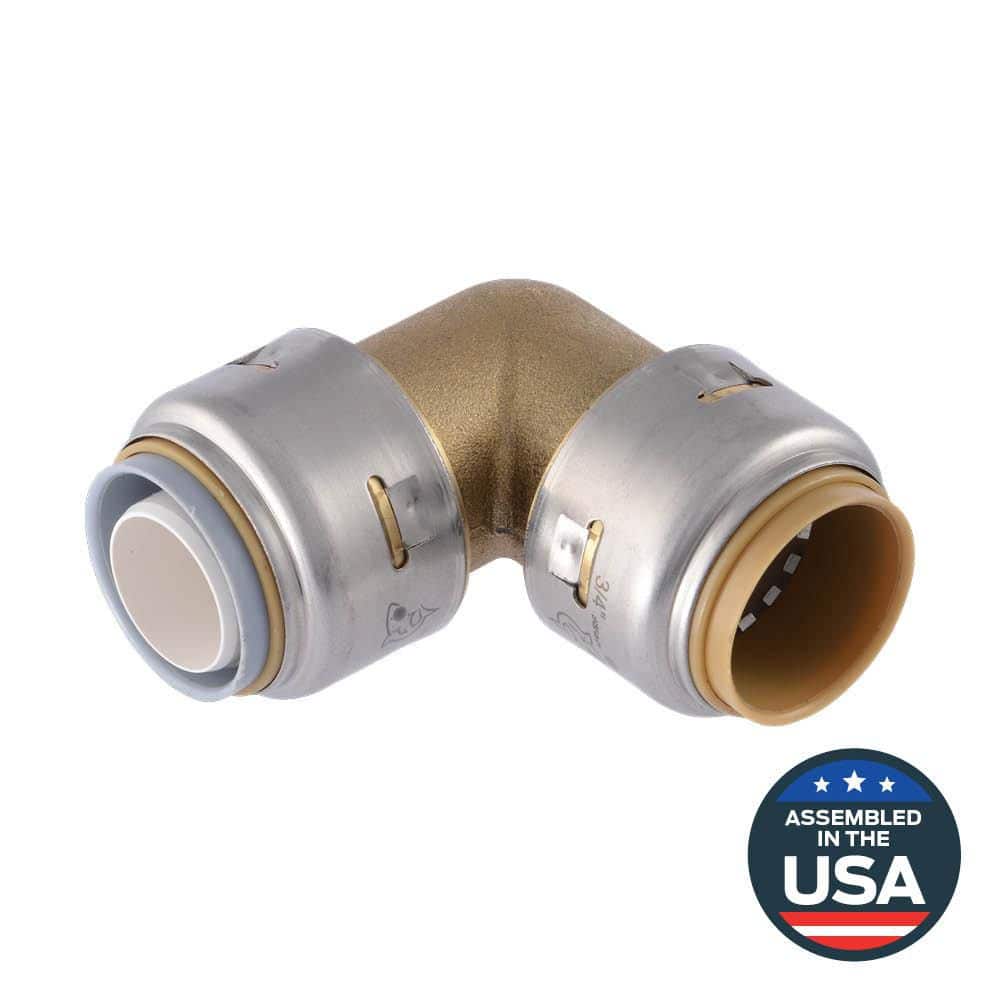 SharkBite Max 3/4 in. Push-to-Connect Brass 90-Degree Polybutylene Conversion Elbow Fitting (1)