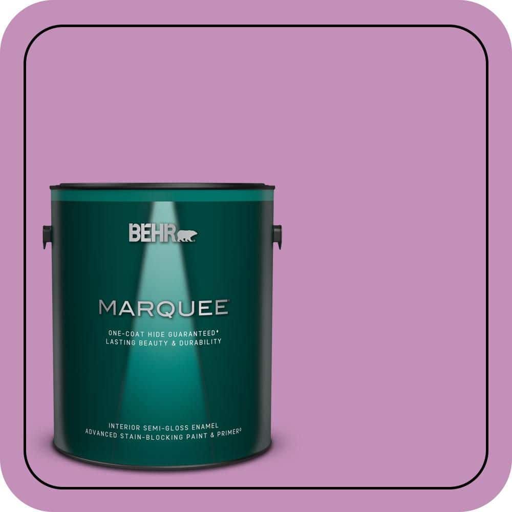 BEHR MARQUEE 1 gal. #670B-5 Pretty Petunia Semi-Gloss Enamel Interior Paint & Primer